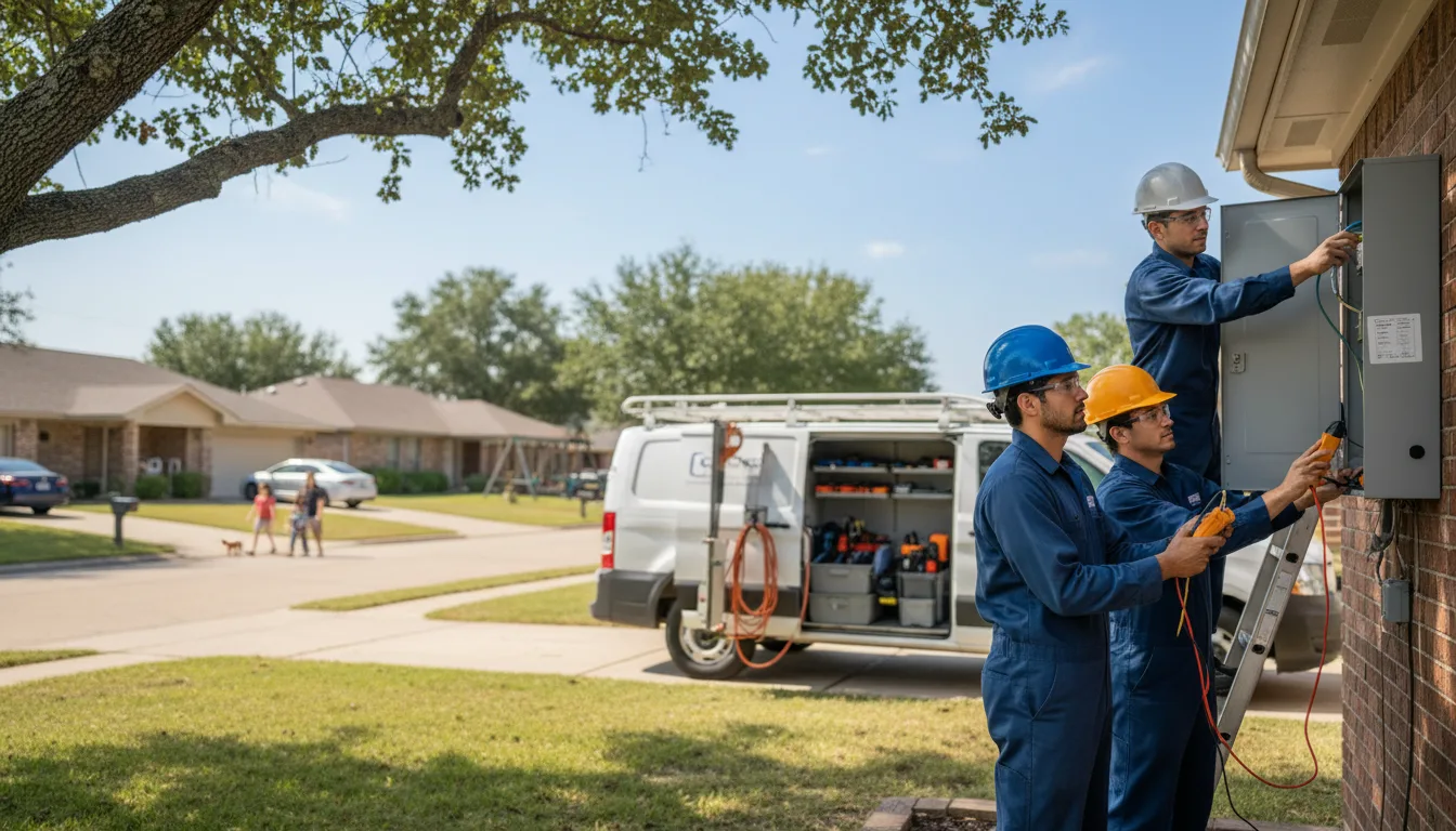 Certified electrician providing emergency electrical services in Wilmer, TX